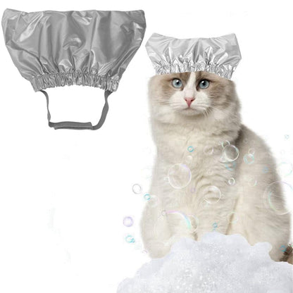 Pet Shower Cap - Waterproof Reusable Bath Ear Covers with Adjustable Strap