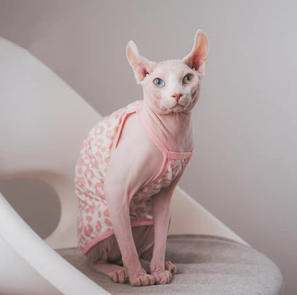 Hairless Cats Clothes Summer Cotton Vest Tank Tops Pullover Sleeveless T-Shirt for Sphynx Cornish Rex Devon Rex Peterbald