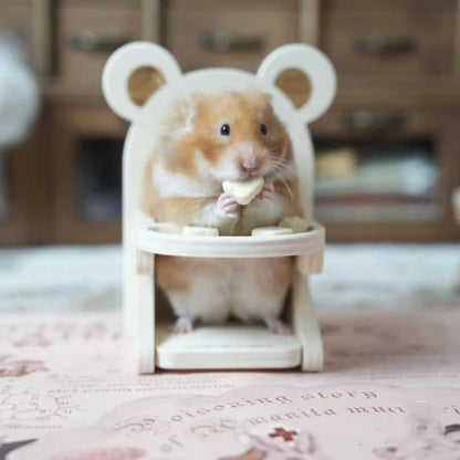 Handmade Wooden Hamster Dining High Chair