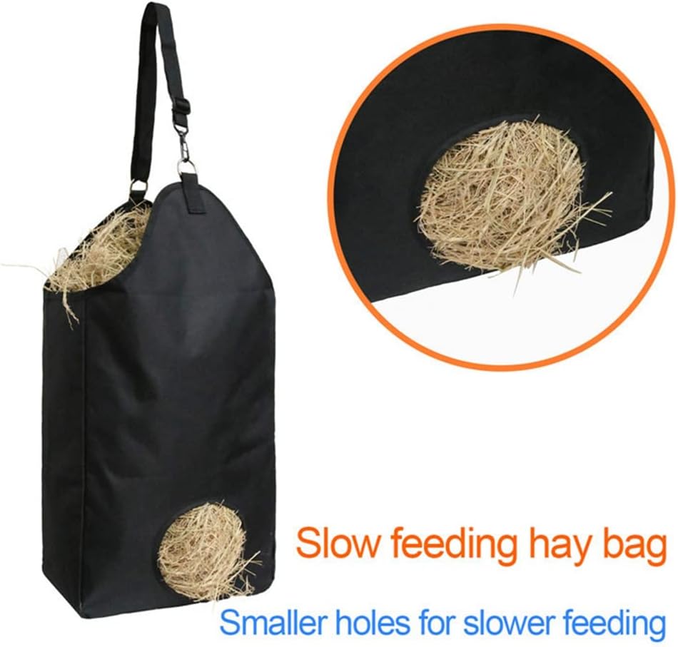 2 Pack Horse Hay Bag Large Feeding Hay Bag 600D Nylon Horse Hay Tote Bag