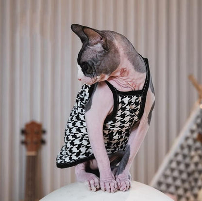 Hairless Cats Clothes Summer Cotton Vest Tank Tops Pullover Sleeveless T-Shirt for Sphynx Cornish Rex Devon Rex Peterbald