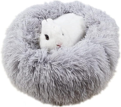 Small Animal Plush Bed, Winter Warm Rabbit Bed, Soft Small Pet Sleeping Bedding Pads for Bunny Guinea Pig Chinchilla Dog Cat Machine Washable Bed Mat House Nest Habitat Accessories (Pink)