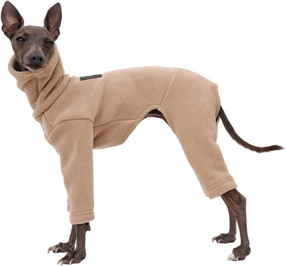 Greyhound Clothes - Dog Winter Warm Fleece Turtleneck Jumpsuit