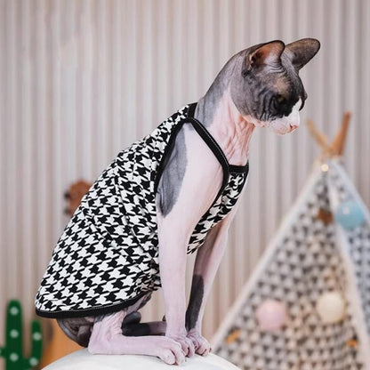 Hairless Cats Clothes Summer Cotton Vest Tank Tops Pullover Sleeveless T-Shirt for Sphynx Cornish Rex Devon Rex Peterbald