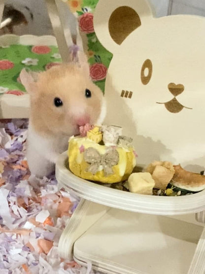 Handmade Wooden Hamster Dining High Chair