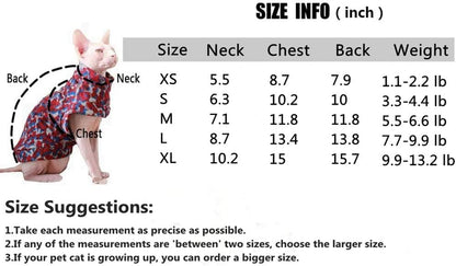 Hairless Cat Clothes, Turtleneck Winter Warm Faux Fur Sweater Outfit, Fashion High Collar Coat Pajamas Jumpsuit Clothes for Sphynx, Cornish Rex, Devon Rex, Peterbald, Hairless Cats (M,Red)