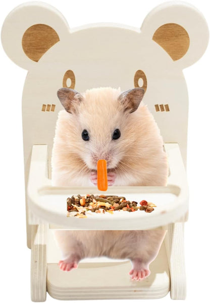 Handmade Wooden Hamster Dining High Chair