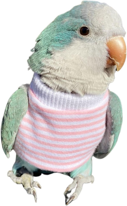 Bird Clothes - Handmade Cotton Stripe Shirt Round Collar Sweater