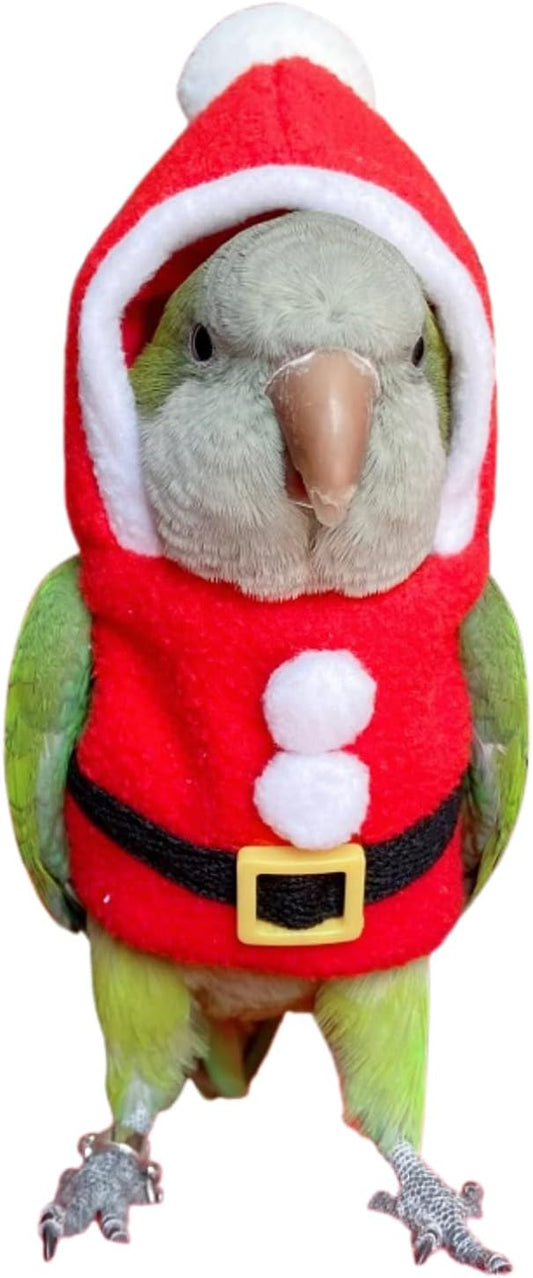 Bird Clothes - Handmade Christmas Santa Costume Winter Warm Xmas Outfit