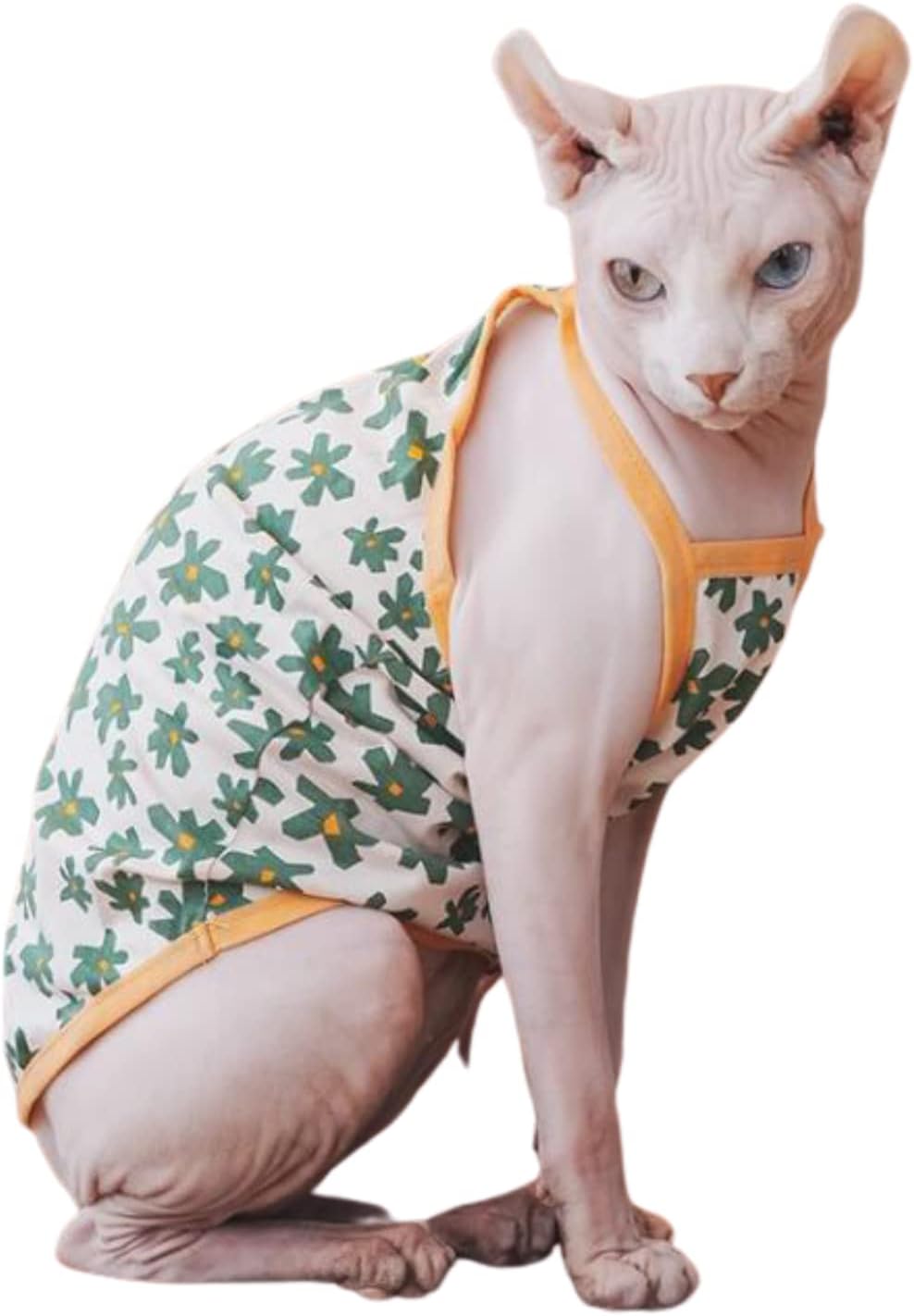 Hairless Cats Clothes Summer Cotton Vest Tank Tops Pullover Sleeveless T-Shirt for Sphynx Cornish Rex Devon Rex Peterbald