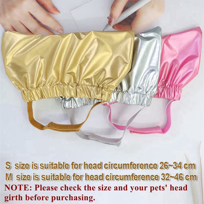 Pet Shower Cap - Waterproof Reusable Bath Ear Covers with Adjustable Strap