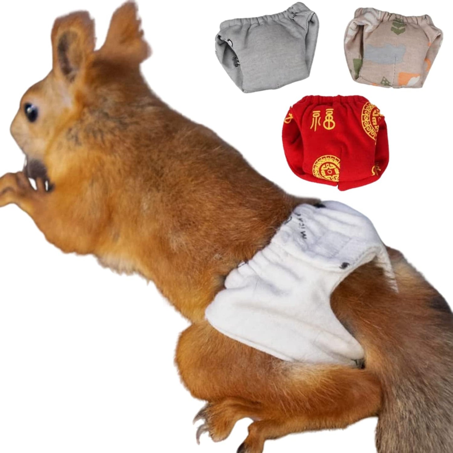 Reusable Washable Squirrel Diapers