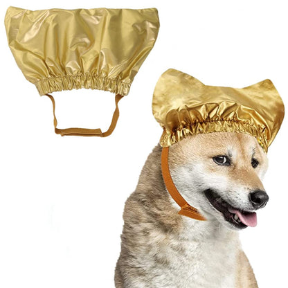 Pet Shower Cap - Waterproof Reusable Bath Ear Covers with Adjustable Strap