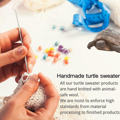 Sweater for Turtle - Handmade Winter Warm Knitted Turtle Sweater with Adjustable Strap Small Animal Sweater Tortoise Apparel for Christmas Halloween Party Cosplay Costume Photo Shoot